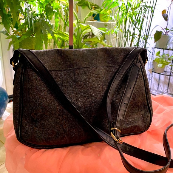 LIZ CLAIBORNE PAISLEY LEATHER PURSE VINTAGE - Picture 3 of 8